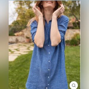 Frank & Eileen Blue Hunter Shirtdress